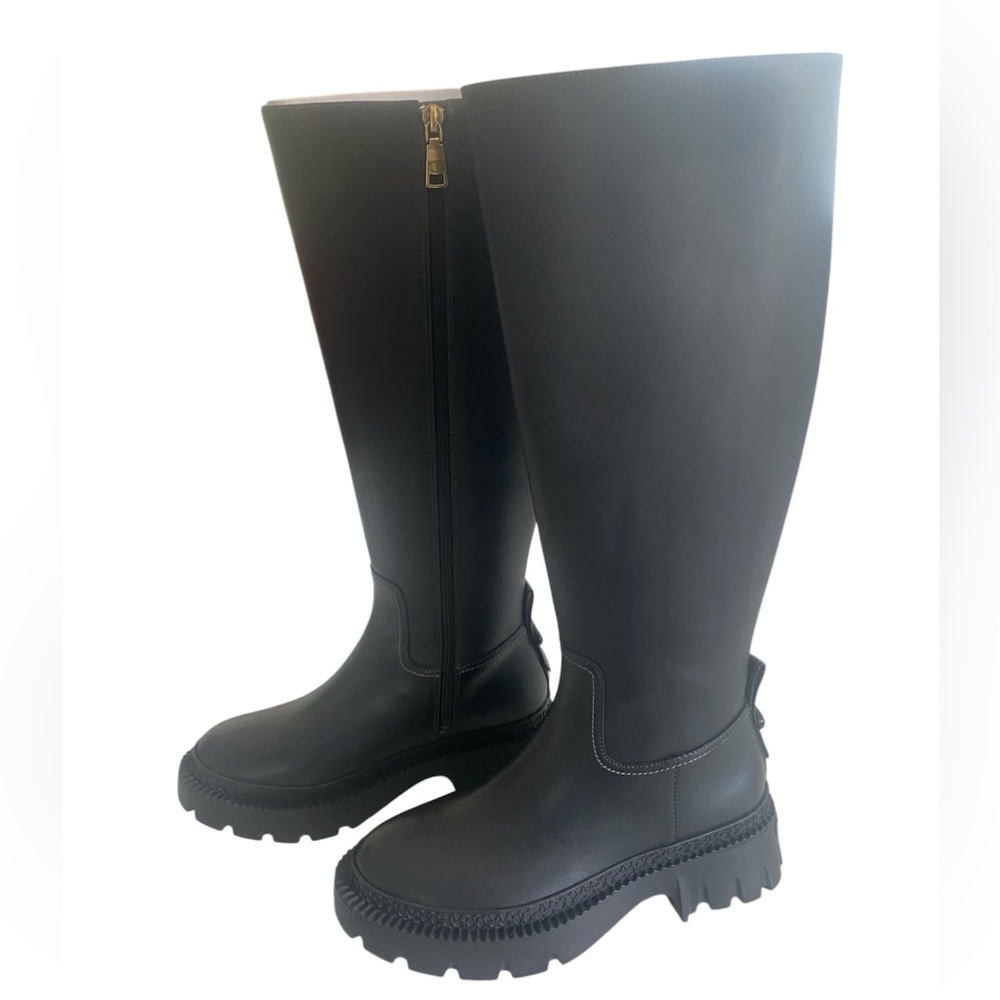 Coach C Logo Lug Sole Knee-High Boots – Size 6B / EU 36.5 – NWT